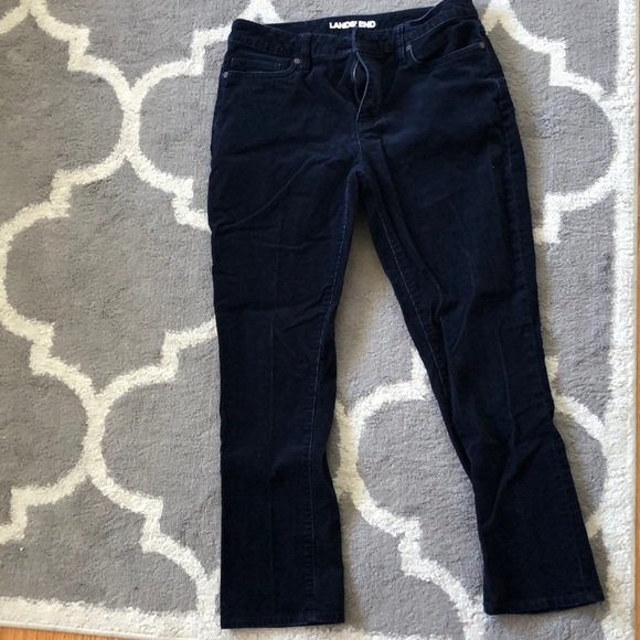 Lands’ End Navy Corduroy pants women’s size 10P - Picture 1 of 6